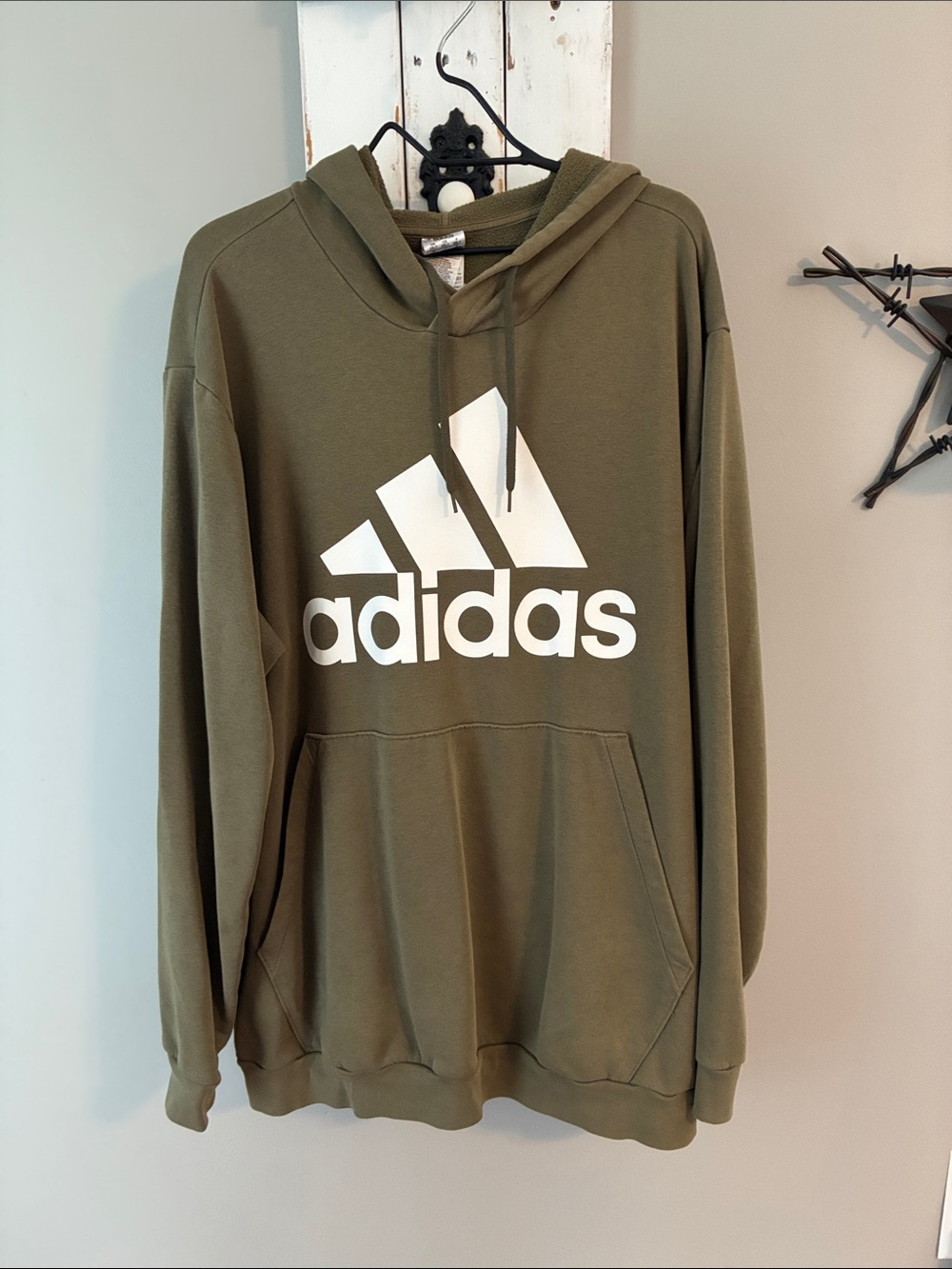 Men’s Big and Tall green adidas hoodie